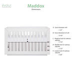 Dream On Me Evolur Maddox Modern Crib, Weathered White