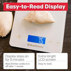 Brod & Taylor High Capacity Baking & Kitchen Scale (Weighs up to 33lbs/15kg of Ingredients), 1-Gram Precision, Five Unit Options, 5-Minute Display, Batteries Included