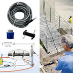 5800PSI/400Bar Ultra Flexible Pressure Washer Hose for Bosch Home Cleaning, 5M-30M High Pressure Extension Tube with Quick-Connect Adapter,(Red/Blue/Yellow/Green/Grey/Orange/Light Blue)(Grey,95FT)