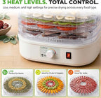 Nutrichef Food Dehydrator Machine | Multi-Tier Appliance for Home Use | Perfect for Beef Jerky, Fruits, Vegetables & Dog Treats | High-Heat Circulation | 5 Stackable Trays