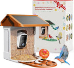 Smart AI Bird Feeder with Camera: Solar-Powered, 2K Live Video, Bird‘s Species Identification, Arrival Alerts, and Motion Capture –Wireless Bird Camera for Watching Birds (Orange)