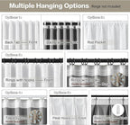 RAIN CITY White Blackout Curtains 120 Inches Long Modern Farmhouse Back Tab Pleated Look Window Drapes for Bedroom Living Room 2 Panels 50x120x2