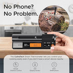 CulinaMeter One: 750FT Wireless Meat Thermometer with LCD Screen, Digital Cooking Food Thermometer for Beef Lamb Turkey, Dual Sensor Measures Internal & Ambient Temp