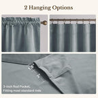 Stone Blue Velvet Window Valance Scalloped 52x18 Inch 1 Panel | Soft Wavy Blue Scalloped Curtains for Small Windows, Modern Window Treatment for Bathroom, Laundry, RV