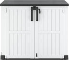 NUNU LAB Outdoor Storage Cabinet 36 Cu.Ft Garden Storage Shed Waterproof Lockable for Garden Hoses, Generator, and Lawn Mower