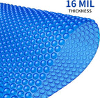 BigXwell 12 Foot Round Solar Pool Cover, 16-mil Blue Pool Covers for Above-Ground and In-Ground Pools, Heavy-Duty Insulating Cover, Solar Blanket Cover for Swimming Pool