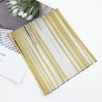 Lawie 40 Pack 6 Inch Gold Silver Long Metal Straight Hair Sticks with Hole Pencil Plain Hair Picks Forks Needle Rod Blank Thin Hairpins Hair Shawl Pins Chopsticks Bun Holder Craft DIY Accessories Bulk