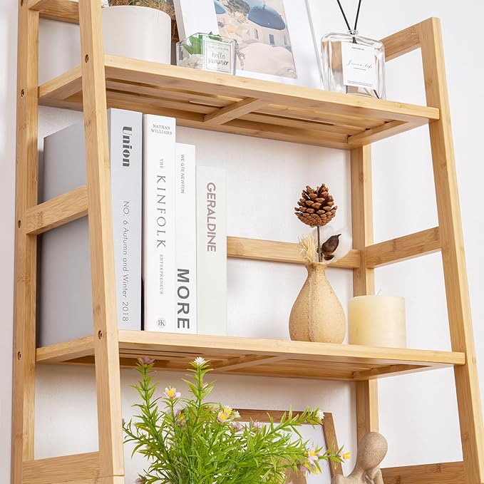 4-Tier Bamboo Ladder Shelf
