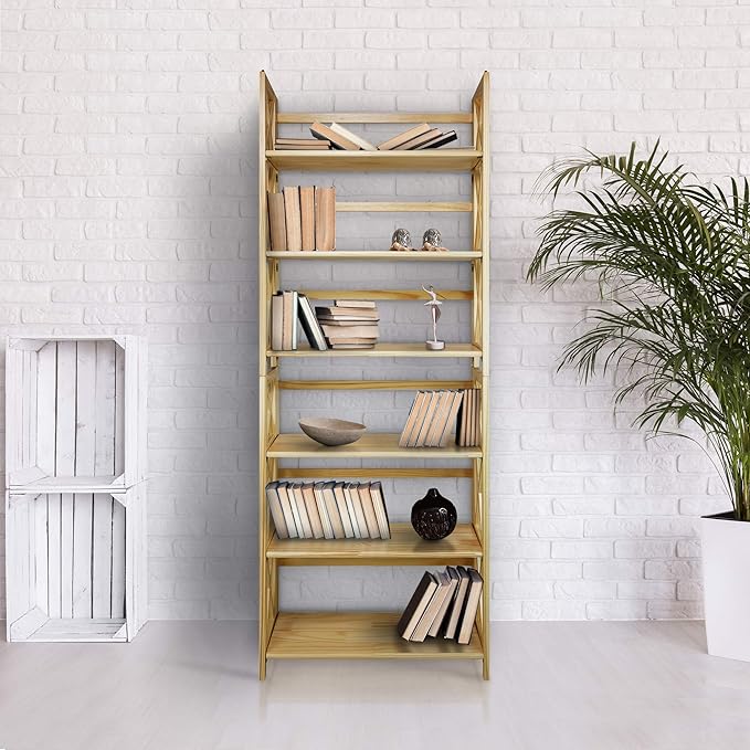 Casual Home Montego 3-Shelf Folding Bookcase, Natural (New)
