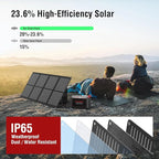 MARBERO 237Wh Solar Generator with Solar Panel Included Portable Power Station 300W Pure Sine Wave with Foldable Solar Panel 60W Set for Camping Outdoor Hiking Fishing Emergency