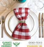 Urban Villa Cloth Napkins Cotton 20x20 (Set of 6) Red