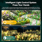 4 Packs Reeds Solar Garden Light, 30 Inch Garden Solar Light with 24 Bulbs, Intelligent Light Control System, IP65 Waterproof, Outdoor Solar Light for Decorating Yard, Pathway(Warm Color)
