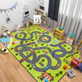 HOMORE Kids Play Mat Rug, Fun and Educational City Play Rug for Hot Wheels Track Racing and Toys, Kids Carpet Playmat Area Rug for Children Bedroom Play Room Nursery, 4x6 Feet