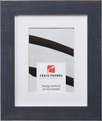 Craig Frames Jasper, 14 x 22 Inch Country Weathered Blue Picture Frame Matted to Display a 11 x 17 Inch Photo