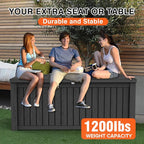 180 Gallon Outdoor Storage Box Waterproof Lockable Resin Deck Box Large, Patio Storage Bin for Pool Accessories Cushion Furniture, Garden Tools, UV-Resistant Outside Delivery Black