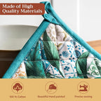 Maison d' Hermine Pot Holders 100% Cotton Potholders (8" x 8", Pack of 1) | Heat Resistant Hot Pads with Loop BBQ Cooking Baking Farmhouse Kitchen Handling Hot Pans Spring Summer - Agrume