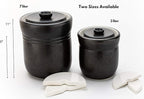 TOMO Fermentation Crock with Weights - Ceramic Sauerkraut Pickling Crock - Stoneware Kombucha Brewing (3L)
