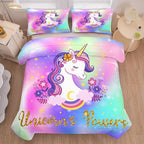 Tailor Shop Unicorn Comforter Sets Queen Size,Unicorn Bedding Sets for Girls Kids Teens with 2 Pillowcase…