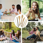 Travel Utensils with Case Set Fork, Knife, Spoon, Chopsticks, Straw, Straw-cleaning brush, Travel Pouch and Carabiner, Excellent For Everyday Use! ((1Set) Sunrise Yellow)
