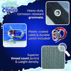Winter Swimming Pool Cover for 15 ft x 27 ft Aboveground Oval Pool Size, Deluxe Choice Series, Solid Material, Color - Ocean Blue, Pool Cover Choice 581527-4CHOICE