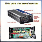 5000W Power Inverter 48V DC to 110V AC Converter with LED Display Dual AC Outlets Dual Fans Radiating for RV, Camp, Boat and Home Emergency Portable Pure Sine Wave Inverter (Smart Screen, 5000W 48V)