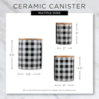 DII Kitchen Ceramics Collection Canister Set, Floral Tile, 3 Piece