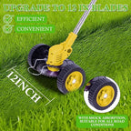 Weed Wacker Cordless Adjustable Weed Eaters 3 in 1 Electric String Trimmer Lawn with Two Battery with Charger Comes with Multiple Blades for Yard,Green,Garden(Yellow)