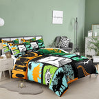 Bodhi Boys Bedding Set Full,Kids Teen Comforter Set with Pillowcases,Teen Boys Full Size Dinosaur Comforter Set,Cartoon Dinosaur Bedding Set for Boys Kids