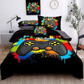Kids Gaming Bedding Sets, 5 Piece Gamer Comforter Sets for Teens Boys Twin Size for Bedroom Comforter Set Adult 3D Gamepad Microfiber Bedding Sets Fits All Season Bedding Comforter Sets