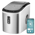 EUHOMY Smart Ice Makers Countertop -26lbs in 24 Hours, 9 Cubes Ready in 8Mins, Self-Cleaning Countertop Ice Maker, Portable Ice Maker with Ice Scoop and Basket, Perfect for Home/Kitchen/Office(Sliver