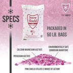 Pink Snow Shield Ice Melt (50 LBS) - A Pet Safe Ice Melt That is Effective Below Zero Degrees and is Safe for Our Children, Our Pets and Our Earth (4 Pack)