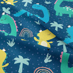 NINENINE Dark Blue Dinosaur Comforter Sets,Full Bedding Sets for Boys,Dinosaur Comforter Sets for Kids,Cartoon Bedding Sets with 1 Comforter 2Pillowcases