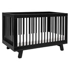 Babyletto Hudson 3-in-1 Convertible Crib with Toddler Bed Conversion Kit in Black, Greenguard Gold Certified