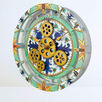 The Gears Clock Wall Clock Italy Collection with Moving Gears (Maiori, 10 inch Round)