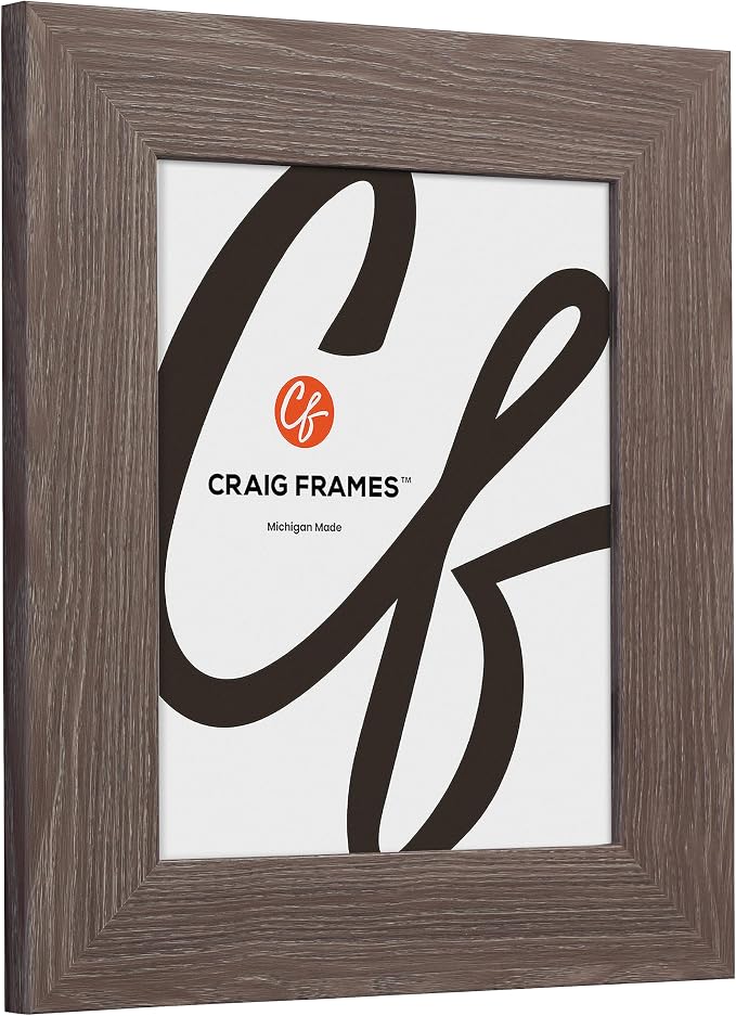 Craig Frames 22x27 Barnwood Grey Picture Frame for Posters and Gallery Wall | Lightweight shatter resistant acrylic facing with a rigid backing board, made in the USA
