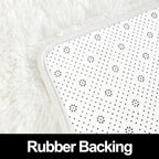 Super Soft Fluffy Shaggy Rugs 5x8 Feet for Living Room Bedroom, Fuzzy Plush Area Rugs for Girls Kids Room Nursery Home Decor, Furry Dorm Rug Cute Non-Slip Indoor Floor Carpet, Cream White