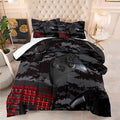 Tailor Shop Modern Camouflage Gaming Comforter Sets for Boys Gamer Comforter Red Mouse Keyboard Gamepad Bedding Set King Size with 1 Comforter 2 Pillowcases,03