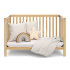 Storkcraft Hillcrest 4-in-1 Convertible Crib (Natural) - Converts to Daybed, Toddler Bed, and Full-Size Bed, Fits Standard Full-Size Crib Mattress, Adjustable Mattress Support Base