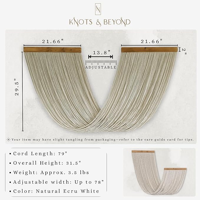 Knots & Beyond Macrame Wall Hanging Large, Boho Wall Tapestry, Bohemian Wall Decor, Fiber Wall Art