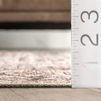 nuLOOM Gwyn Distressed Machine Washable Ultra Thin Runner Rug, 2' 6" x 8', Beige