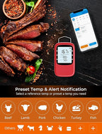Govee Bluetooth Meat Thermometer, Digital Wireless Meat Thermometer for Smoker Oven, Smart Grill Thermometer with Dual Probes, 230ft Remote Monitor Cooking Thermometer for BBQ Kitchen Rotisserie