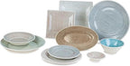 Carlisle FoodService Products Grove Reusable Plastic Plate Salad Plate with Rim for Home and Restaurant, Melamine, 9 Inches, Buff, (Pack of 12)