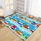 Car Carpet for Kids Kids Rugs for Playroom Car Track Rug Road Rug for Kids Car Play Rug Road Carpet for Toy Cars Car Track Rugs for Boys Car Rug for Boys Room 5'×7'