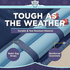 Buffalo Blizzard Deluxe 20 ft x 44 ft Rectangular Winter Pool Cover | Blue/Black | Closing Inground Swimming Pools | Easy to Install | Heavy Duty, Cold & UV Resistant | Shields from Seasonal Debris