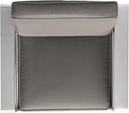 Christopher Knight Home Cape Coral Outdoor Chat Set with Fire Table, 5-Pcs Set, Khaki / Light Grey
