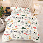 NINENINE Dinosaur Comforter Sets for Girls,Queen Size Bedding Sets for Girls Kids,Dinosaur Bedding Sets Cute Bed Sets with 1 Comforter 2 Pillowcases