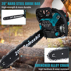 58CC Gas Chainsaw 20 Inch Chain Saw with 2-Cycle Engine,Petrol Handheld Quick Start Technology Gas Powered Chainsaw For Forest, Garden and Farm Tree & Wood Cutting