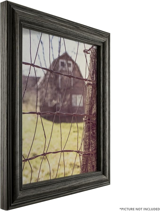 Craig Frames 5x7 Black Picture Frame, Wall Decor for Art and Photos | Ready to hang with a protective glass front, made in the USA for a gallery display