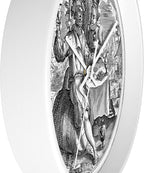Mozingo ~ Wine Clock for Kitchen Bar Wall It's Wine O'clock Silent Time Gift Home Decor Made In USA, 10" (Hour Marks - None, Clock Frame Color - White, Wine Theme #02)