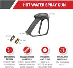 Simpson Cleaning 80178 Universal Hot Water Gun with M22 and QC Adaptors, Rated Up to 5075 PSI, Plain